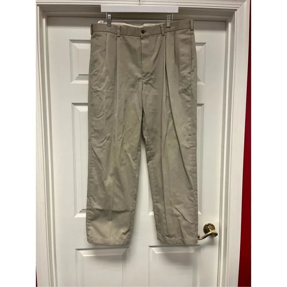 Brooks Brothers Tan Elliot Advantage Chino Pants sz 38X32